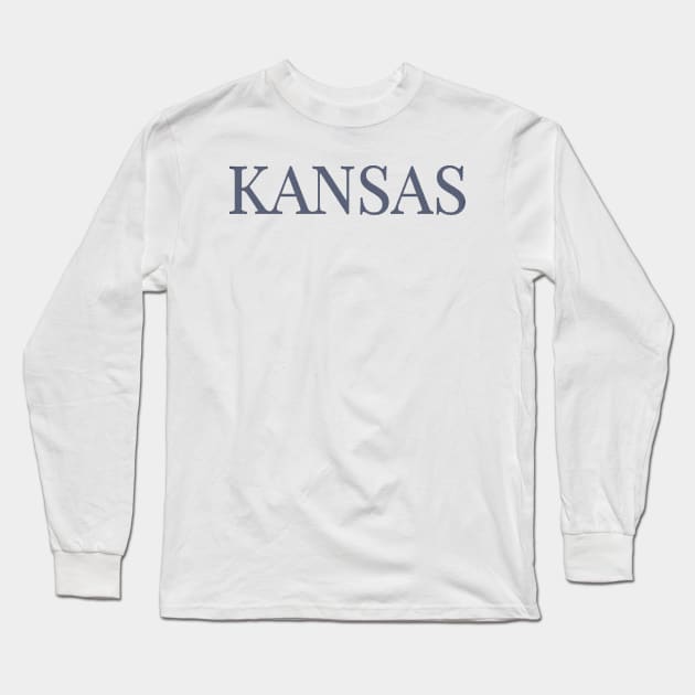 Distressed Kansas Long Sleeve T-Shirt by EMP